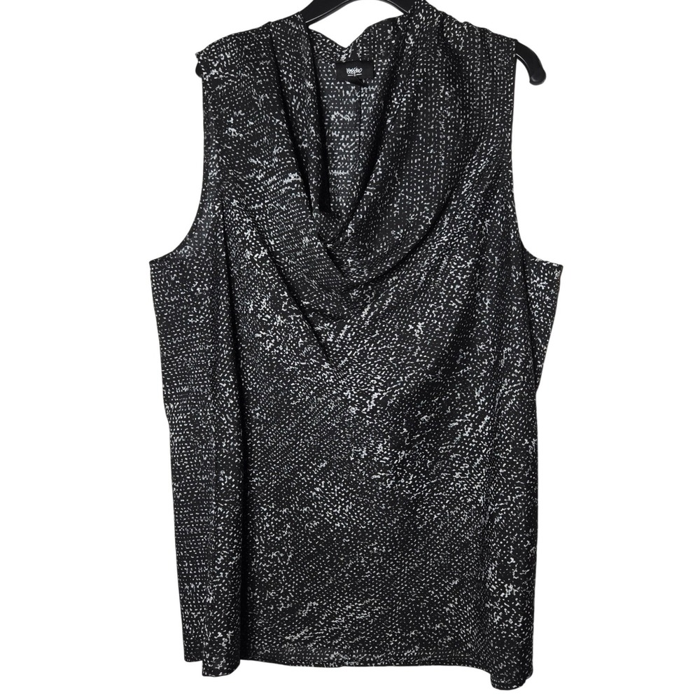 Mossimo Cowl Neck Sleeveless Top XXL Office Y2K Dark Academia Career Capsule - Picture 1 of 7